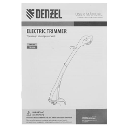 Триммер электрический TE-350, 350Вт, 260мм, катушка полуавтомат//Denzel