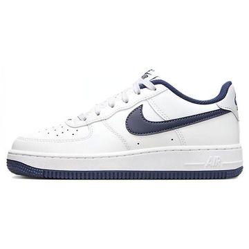 Nike Air FORCE 1 Детские Скейтборды Низкие Кроссовки Белого и синего цвета