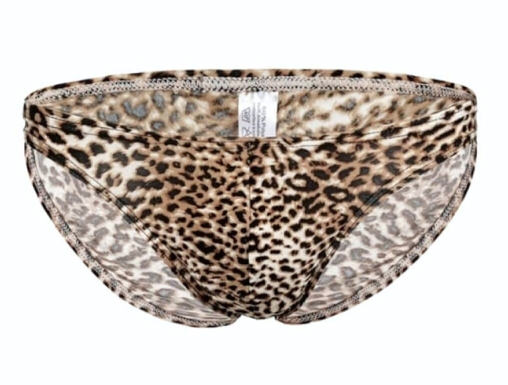 Мужские леопардовые трусы-слипы (Размер: XXL) (Цвет: леопард)
