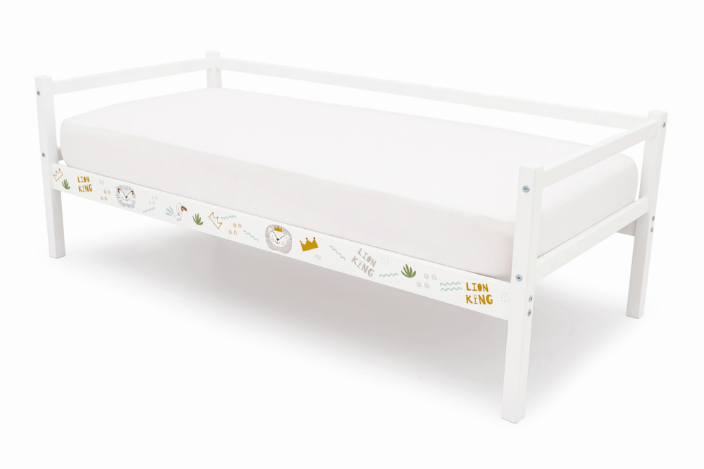 Детская кровать тахта Бельмарко Svogen белый львята