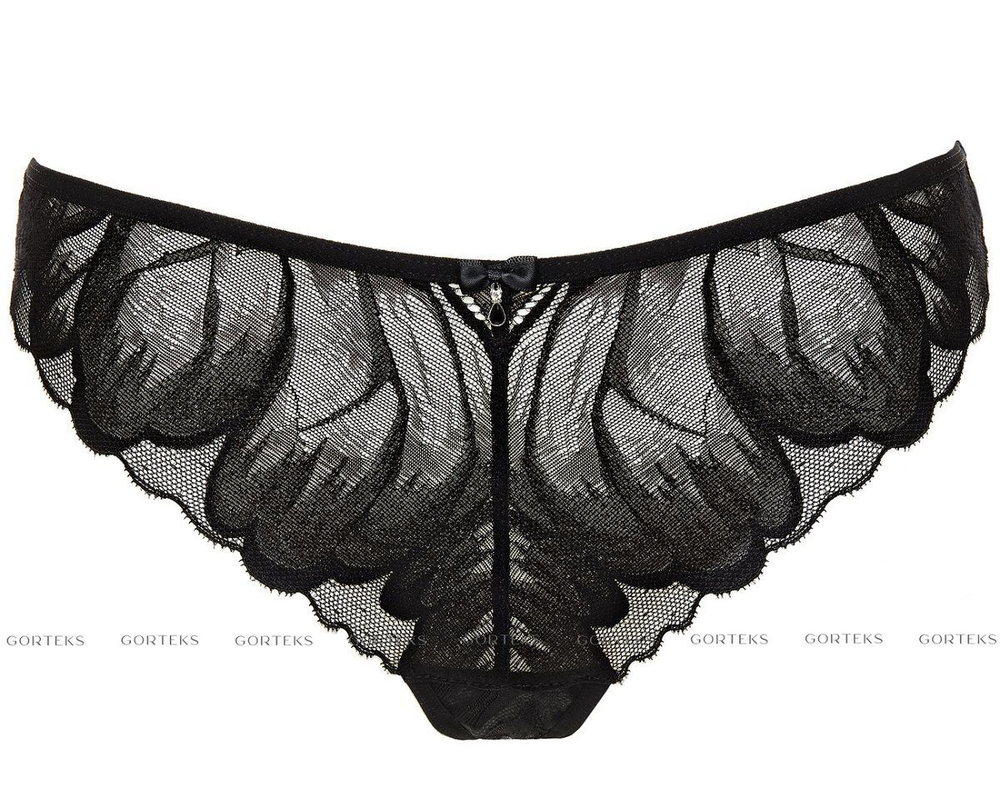Трусики-стринги Moon из кружевного полотна (Размер: 46) (Цвет: черный)