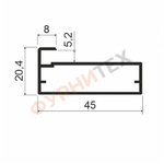 MZ13 Профиль фасадный 3м Инокс A04
