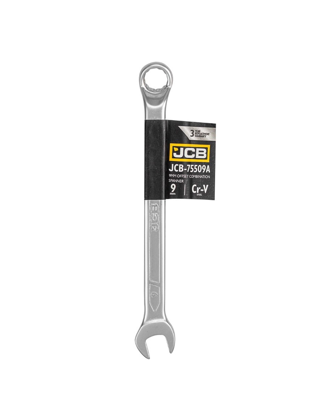 Ключ комбинированный, отогнутый на 75грд. 9мм JCB JCB-75509A