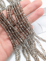 Стекло плоский бочонок 4*2.6мм, серый