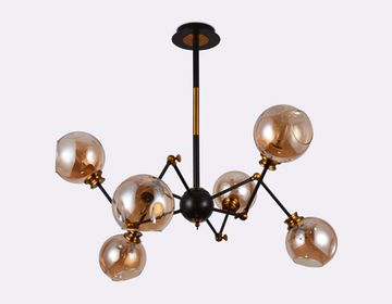 Люстра потолочная TR9052/6 DCF/TI темно-кофейный/янтарный Traditional Ambrella