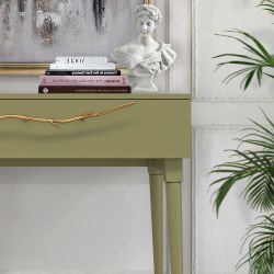 Консоль Арт Колор matte Стайл Голд Зеленая олива матовая