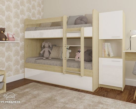 дуб пикард / белый глянец