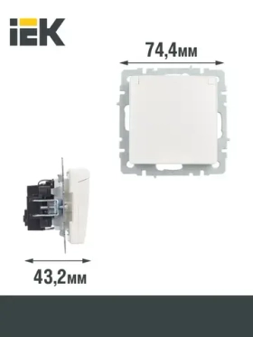 Розетка одноместная с заземлением Iek