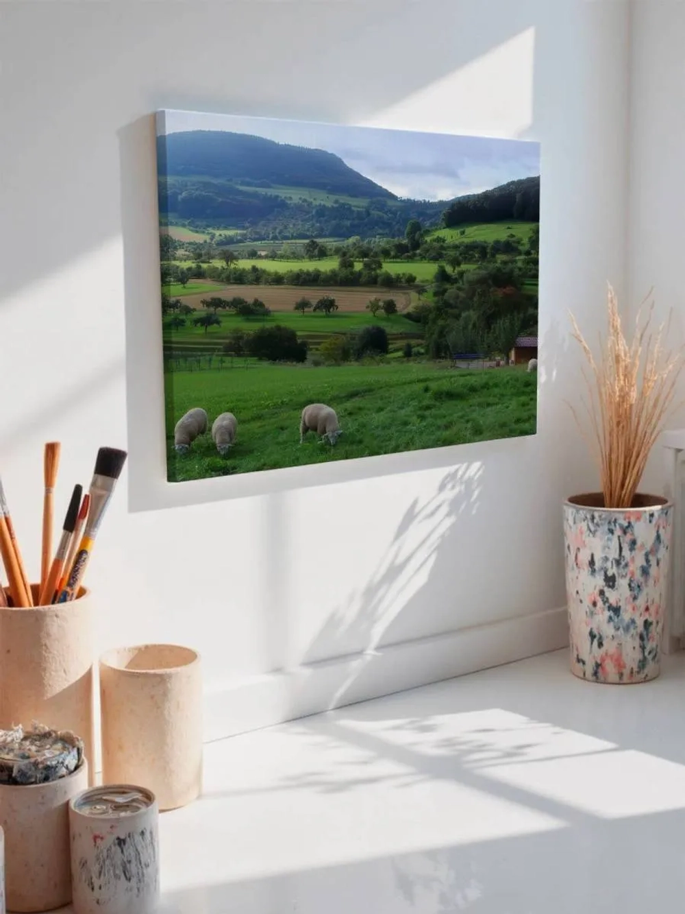 Картина на стену 40 X 50 Деревня в горах