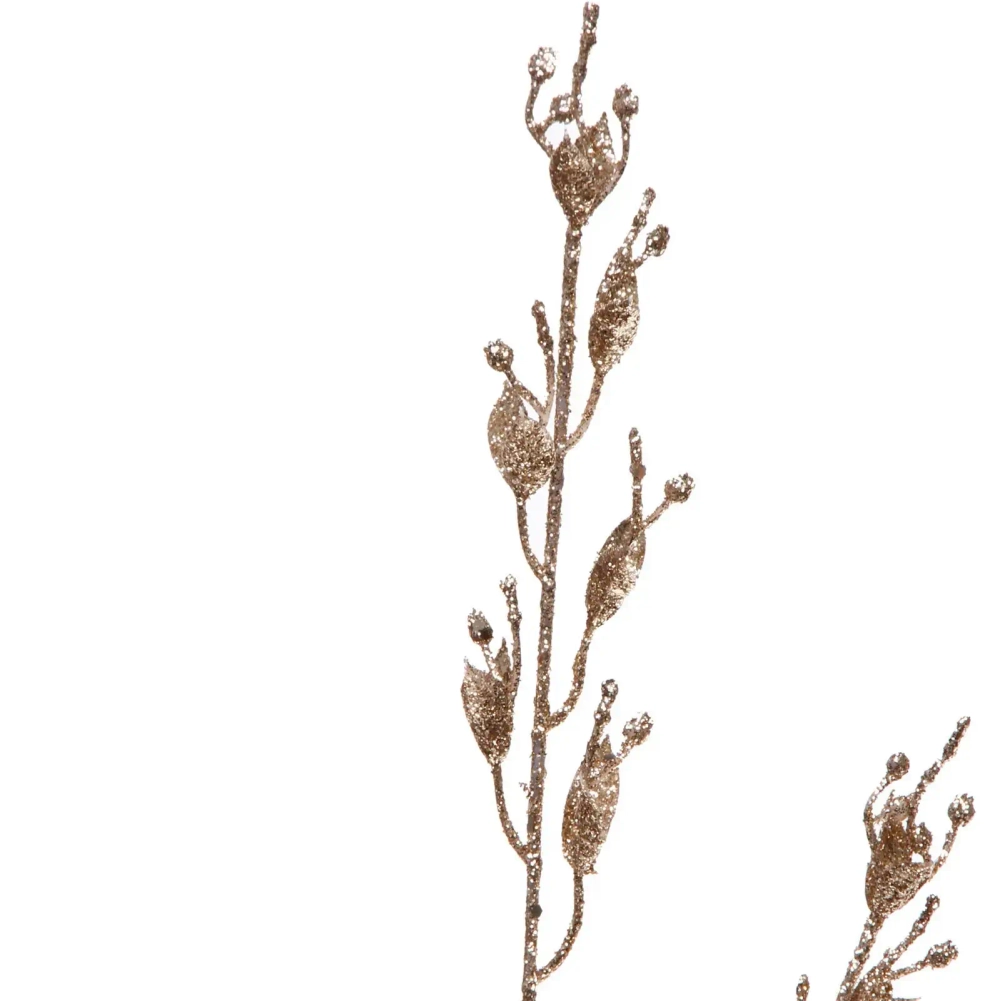 Ветка декоративная «Сказочные блики» 65 см, Шампань