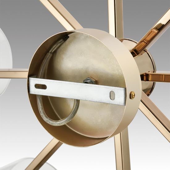 6587/8C MODERNI LN25 91 золото/прозрачный, металл/стекло Люстра потолочная E14 8*40W 220V VERDI