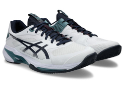 Мужские кроссовки теннисные Asics Solution Speed FF 4 Clay - white/midnight