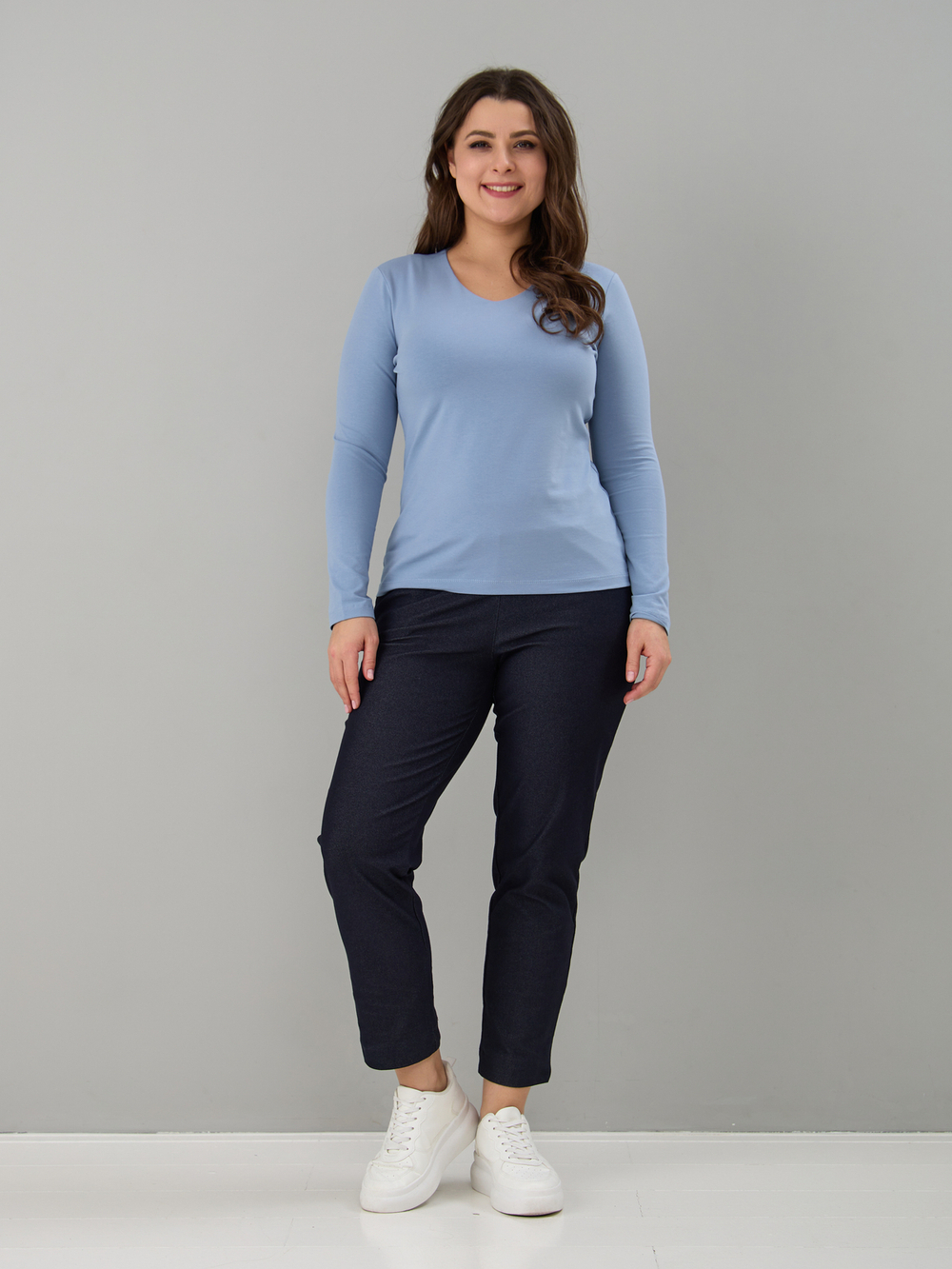 Лонгслив ЛНкл-080/небесный