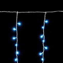 Светодиодная бахрома 1*1 м., 220V., 65 небесно-голубых LED ламп, прозрачный силикон, Beauty Led (ECC65-10-2SB)