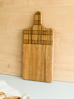 Доска разделочная DeNASTIA прямоугольная с дизайном и ручкой 16,5x35x1,5 дерево акации коричневый