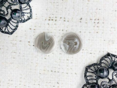 Пуговицы, d 1,8 см, 2 прокола, бежево-серый