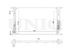 Радиатор охлаждения двигателя UNIO RAD-10051