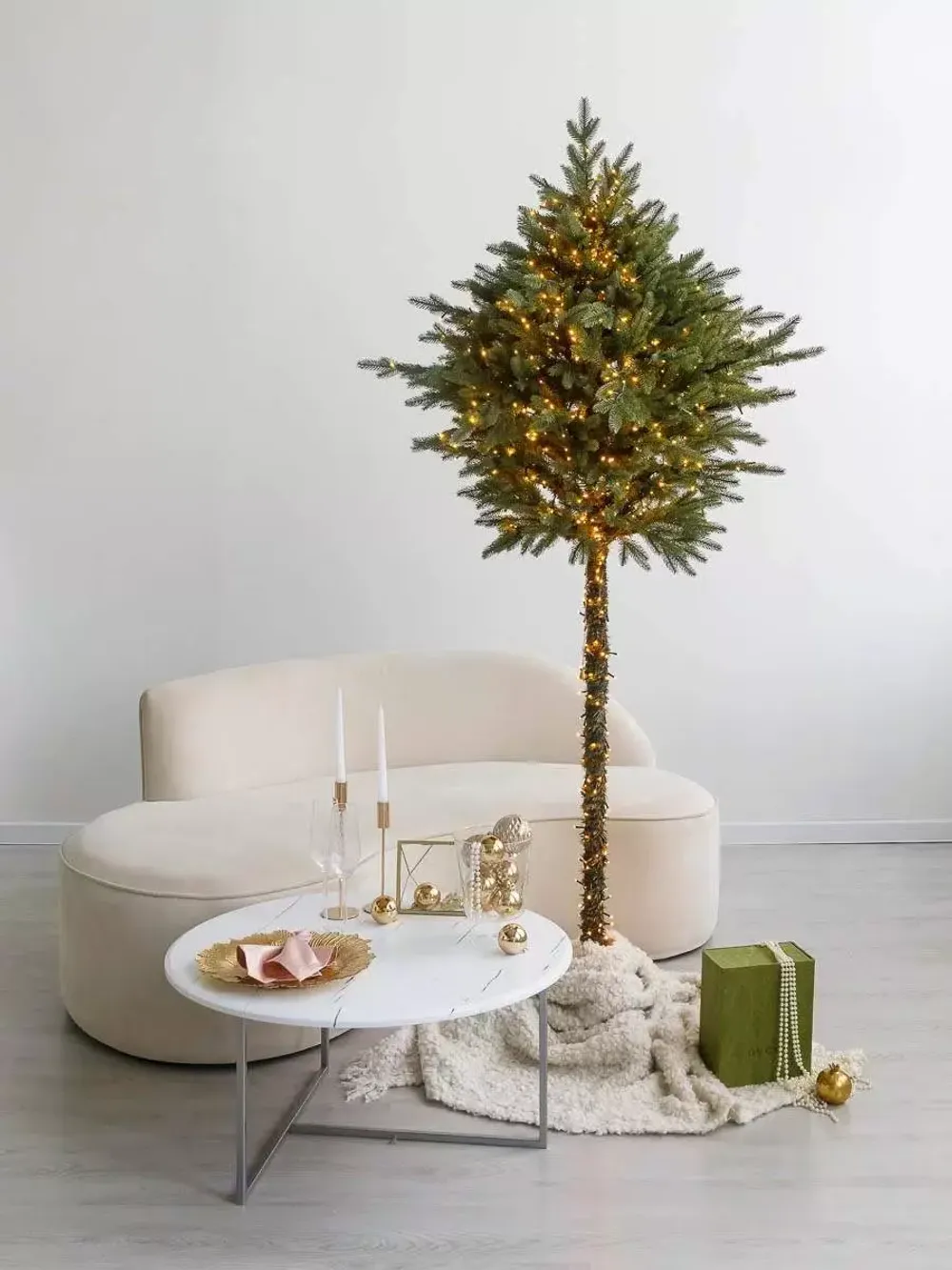 ель на ножке/на стволе "Торшер"