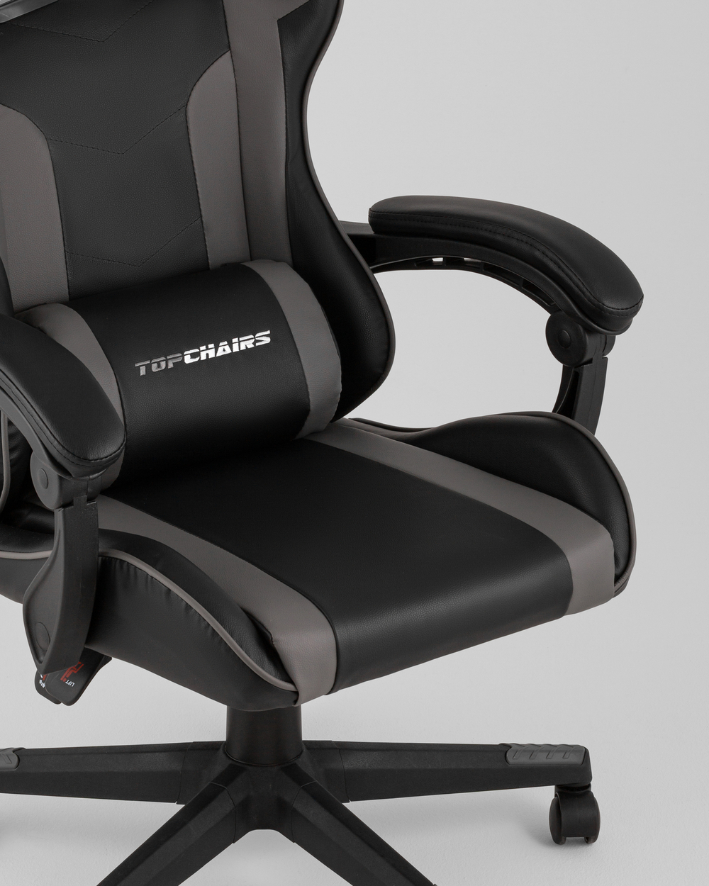 Кресло спортивное TopChairs Commander черно-серый