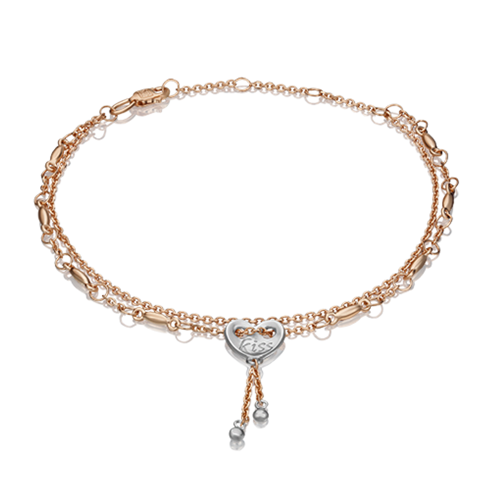 Браслет «Поцелуй» из комбинированного золота