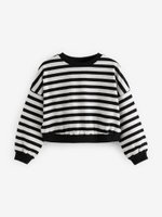 Толстовка укороченная для девочки Next N90-183, Черный, Белый