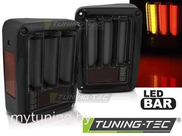 Задние фонари для Jeep Wrangler JK (07-18) LED черные темные