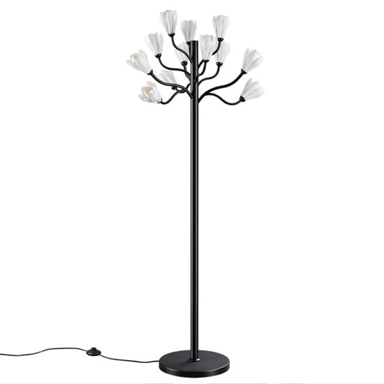 5090/12F MODERN ODL25 561 черный матовый/белый/фарфор Торшер G4 LED 12*5W GARDI