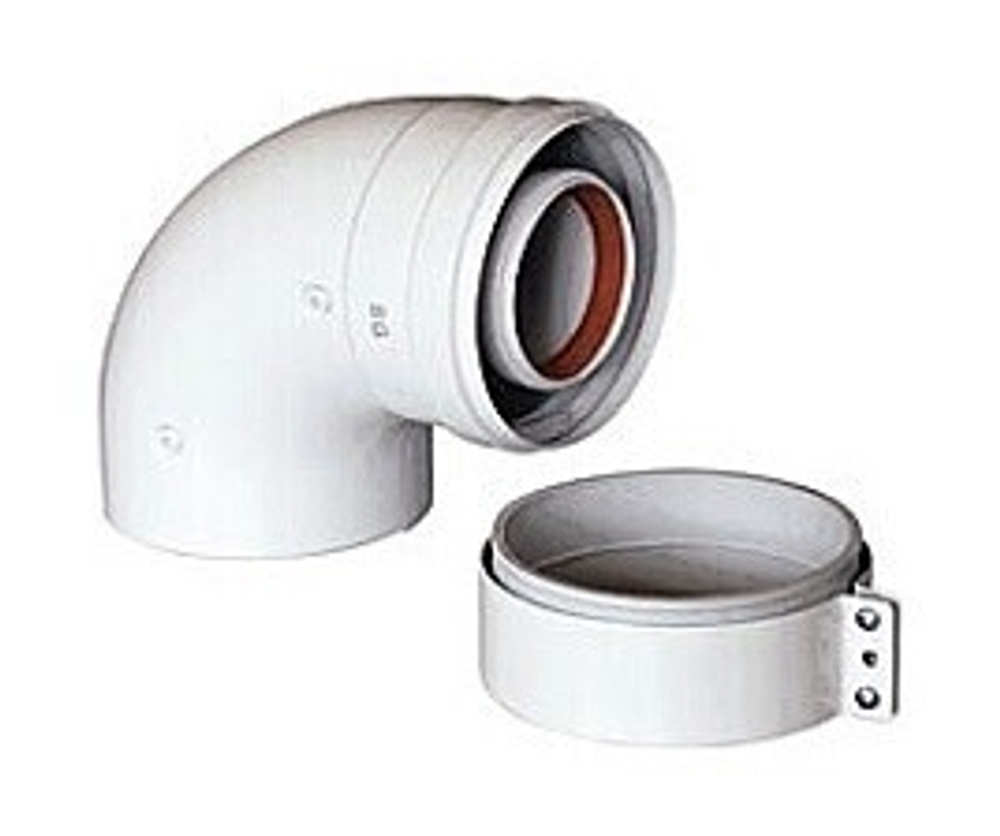 Отвод коаксиальный BAXI 90гр. диам. 60/100 мм