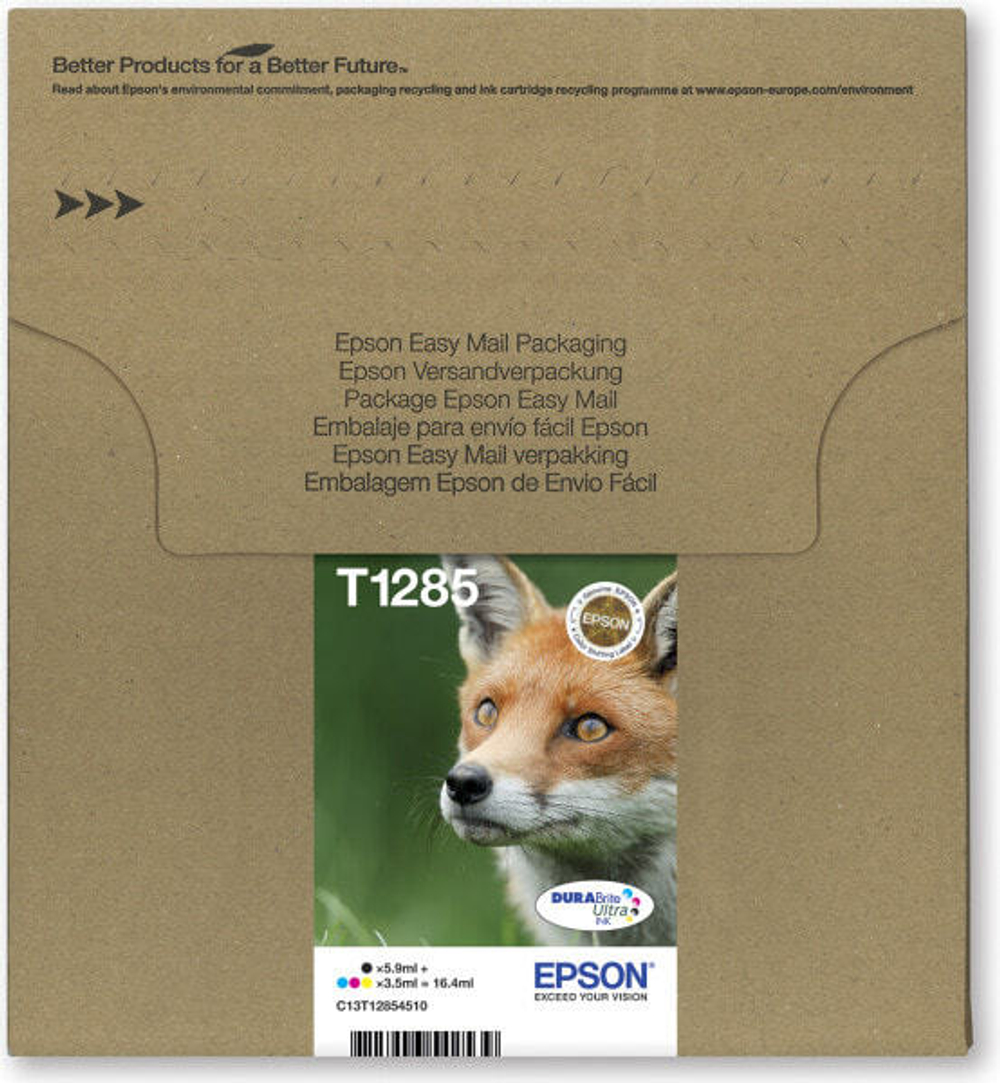 Epson Fox T128 Подлинный Черный, Голубой, Пурпурный, Желтый 1 шт C13T12854511