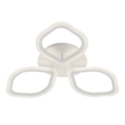 Светодиодный светильник 60Вт, 5120Лм, 3000К-6500К,Ra>80, ИК-пульт, плавная регулировка мощности, изменение цветовой температуры, ночник, металл/акрил, белый/прозрачный с пузырьками