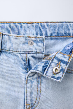 ZARA ДЖИНСЫ STRAIGHT-LEG, ГОЛУБОЙ