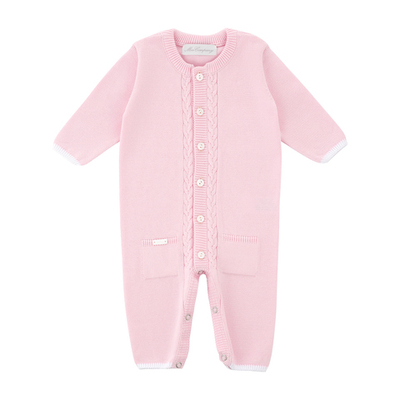 Комбинезон с косами из хлопка (Розовый)