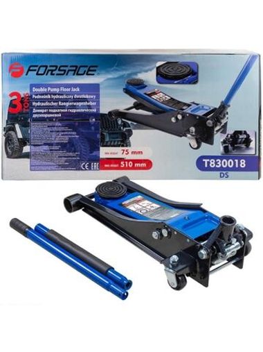 Домкрат подкатной гидравлический 2т( h min 130мм.h max 340мм) Forsage F-TA820012