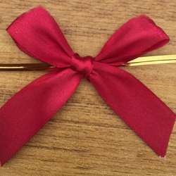 Твист лента с бантиком (красный, 8 см) 50 шт