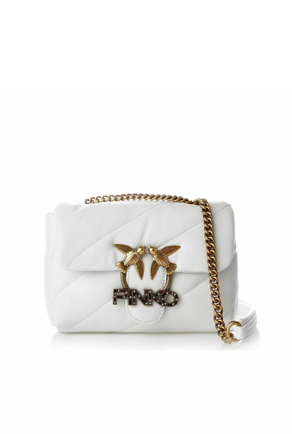 MINI LOVE BAG PUFF JEWEL - white