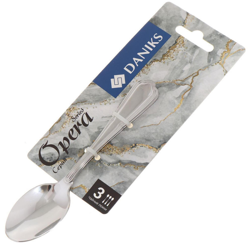 Ложка нерж сталь, 3 пр, чайная, Daniks, Opera