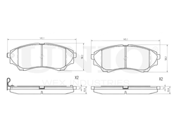 Колодки тормозные диск. передние UNIO BRP-20106