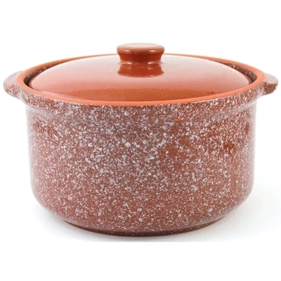 Горшок- сотейник 1,5л (мрамор коричневый)1ГС3мк-6