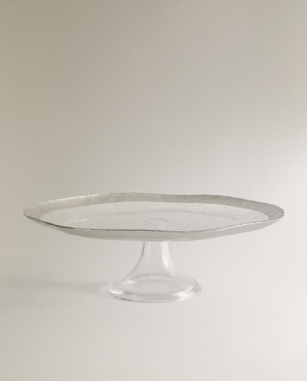 Zara Home блюдо сервировочное из стекла, цвет серебристый, 33 см