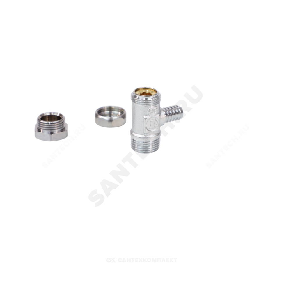 Кран шаровой латунь сливной R65D хром Ду 8 Ру42 НР/штуц 1/4" под ключ Giacomini R65DX011