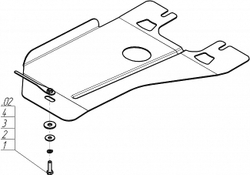Защита КПП. 2 мм, Сталь. для Subaru Forester 2008-2013, Subaru Forester 2013-2018 MOTODOR.02222