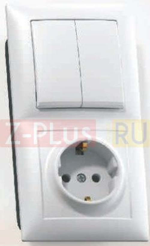 Блок Сп БКВР-412 2-кл вкл+роз с заземлением