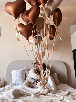 Набор сердец латте и шоколад