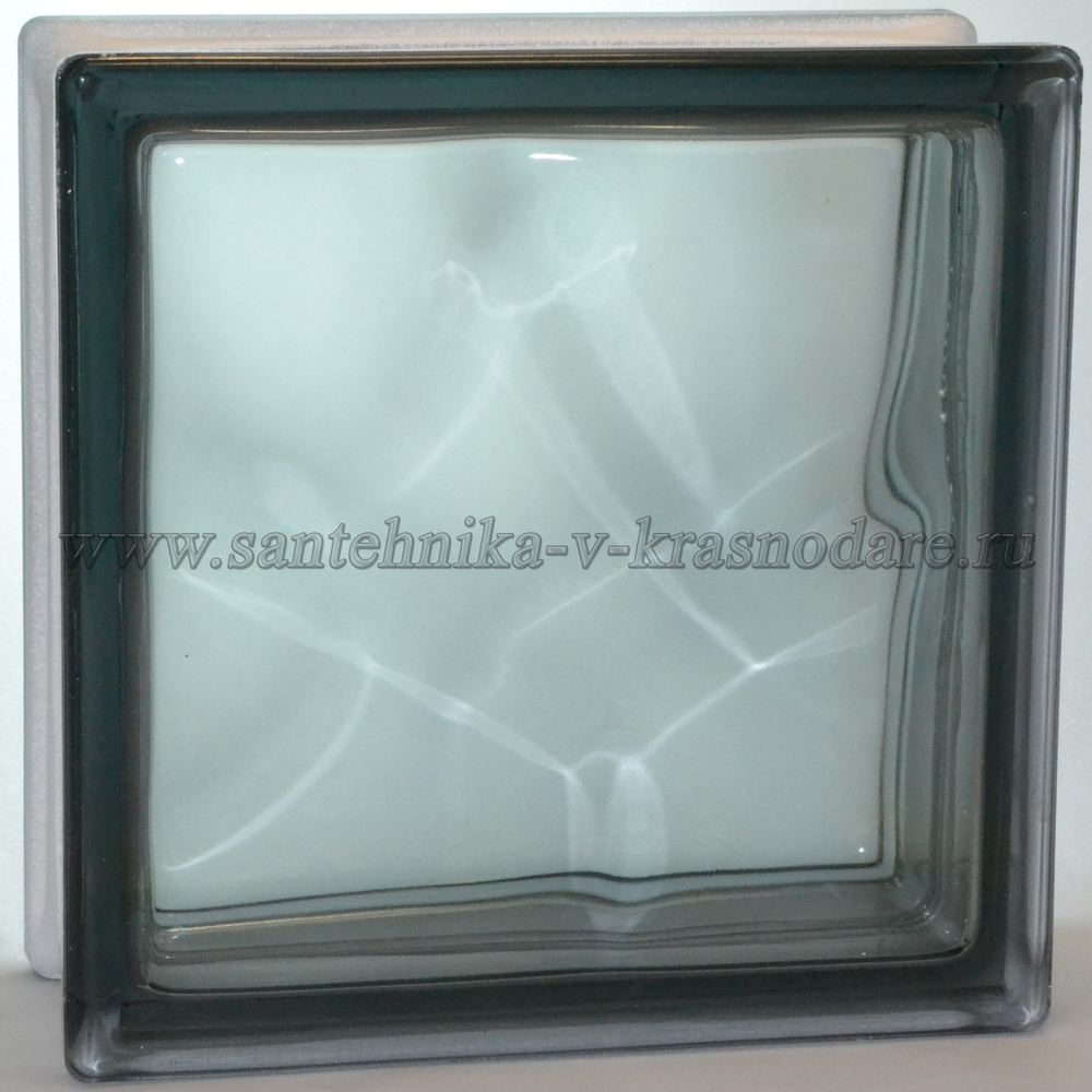 Стеклоблок серый  окраска в массе Vitrablok  19x19x8