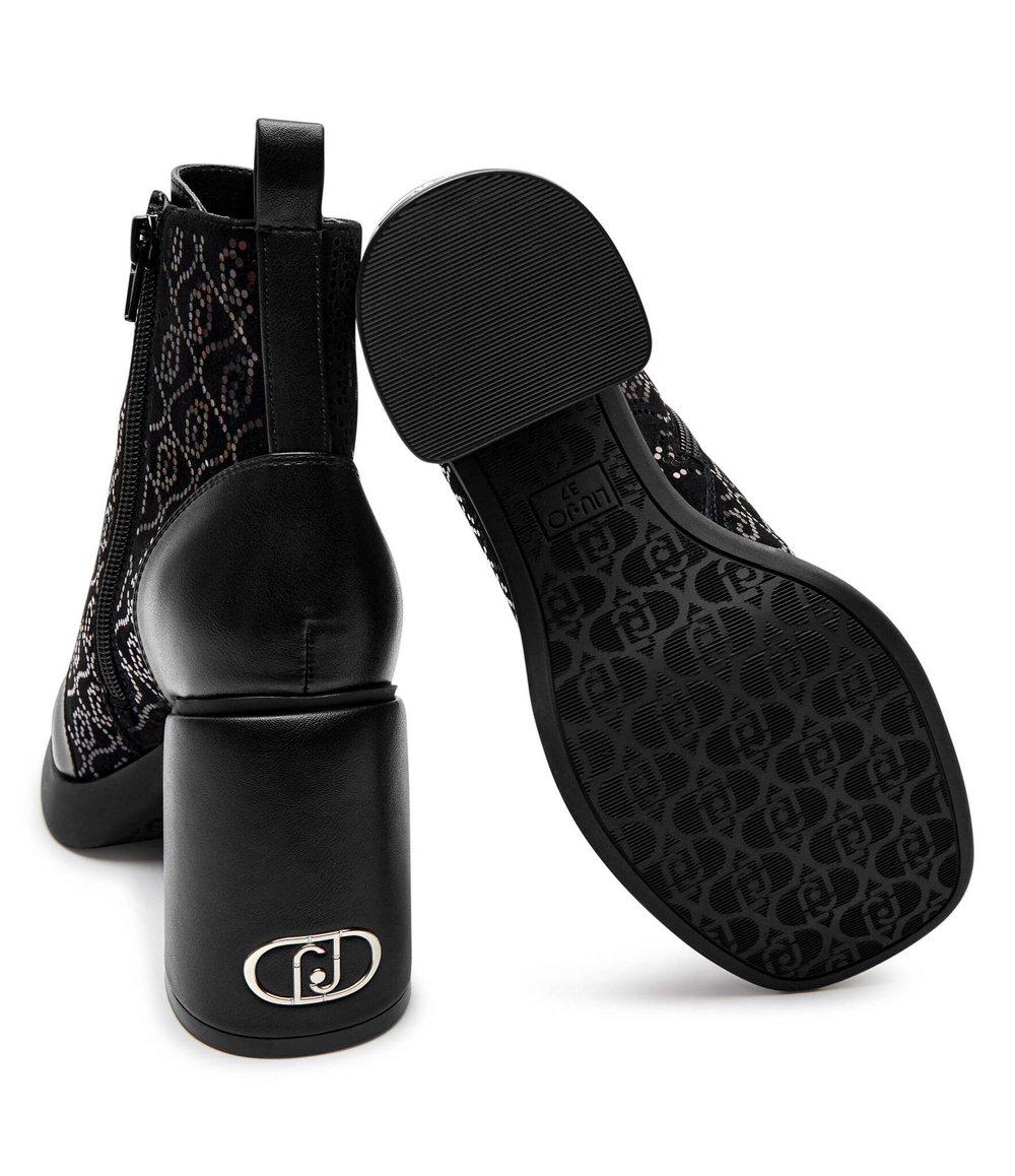 Кожаные ботильоны на каблуке GRACE 05 Liu Jo - черный(SF4125 PX549)