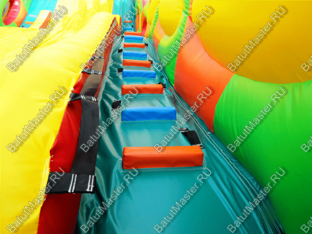 Батут-горка "Дракон 3" с шипами, два входа 10*5*8 м