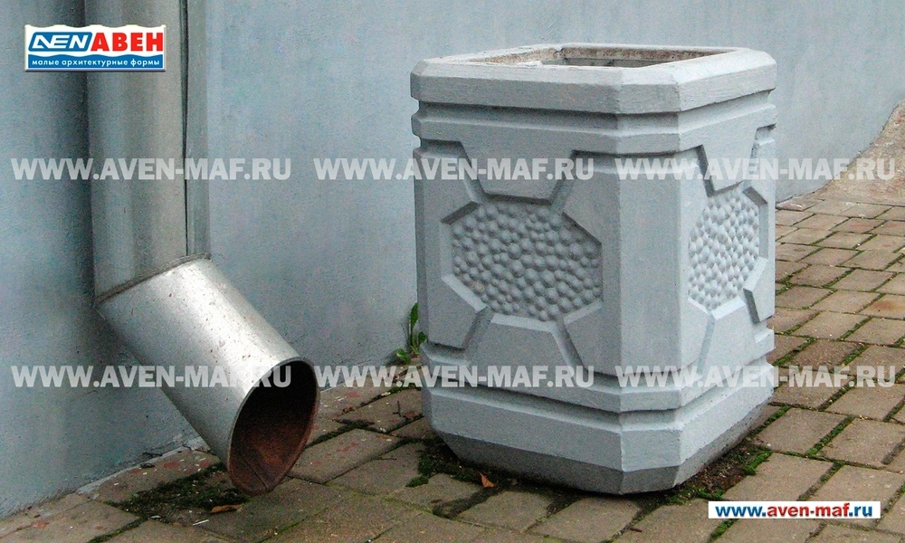 Бетонная урна для мусора