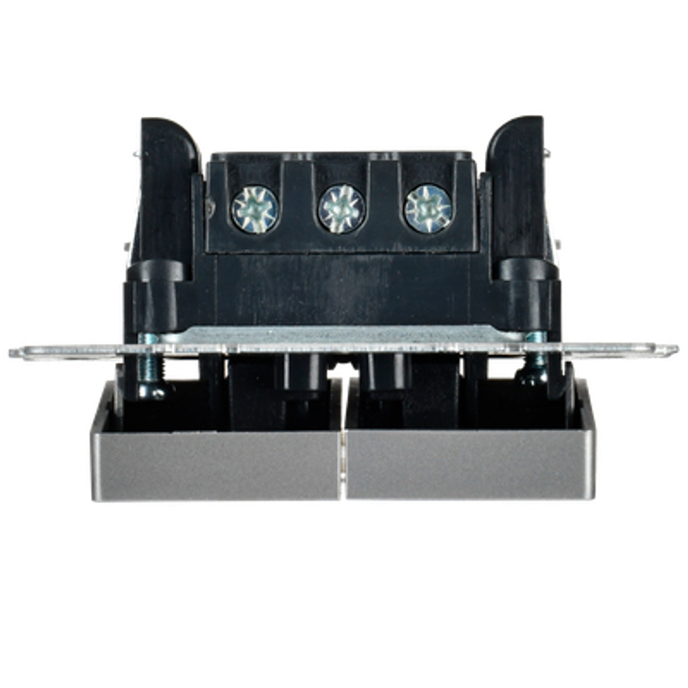 BRITE Выключатель 2-клавишный с индикацией для отелей 10А ВС10-2-9-БрС сталь IEK