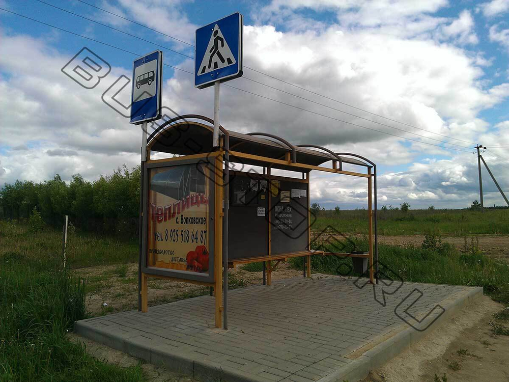 Павильон с рекламным блоком
