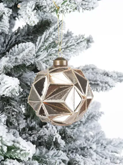 Винтажный стеклянный шар Грани мироздания 10 см., 1 шт., Karlsbach (13132)